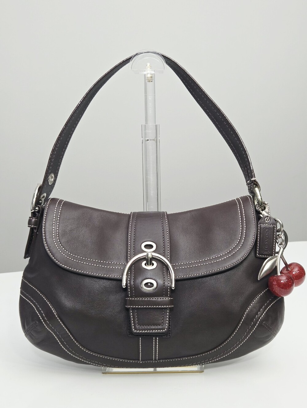 EXCELLENT VINTAGE Y2K COACH MEDIUM SOHO FLAP BUCKLE HOBO BAG F10910
